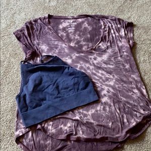 T-shirt and bralette